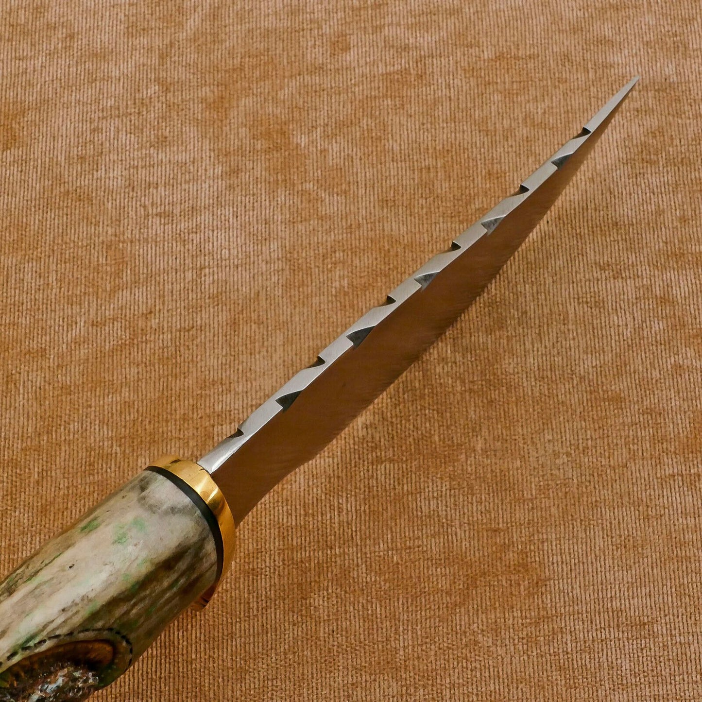 Huge Handmade D2 Clip Point Fixed Blade Hunting Bowie Knife – 12"