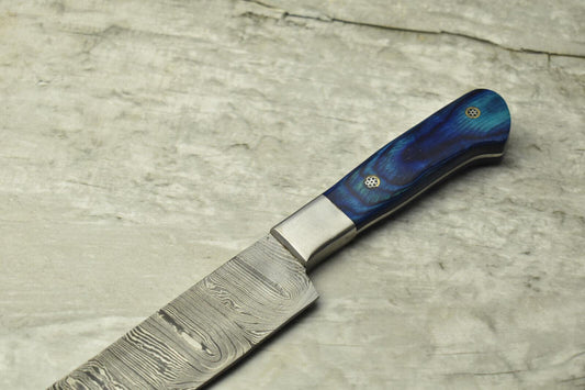 13" Custom Handmade Damascus Steel Full Tang Chef Knife – Rare Kitchen Cutlery