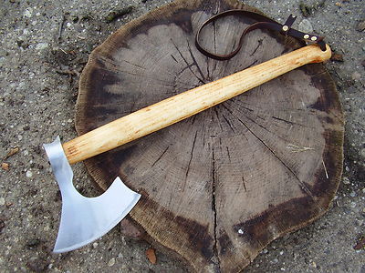 Hand Forged Viking Medieval Axe with Hardened Steel Cutting Edge – 20 Inch Handle
