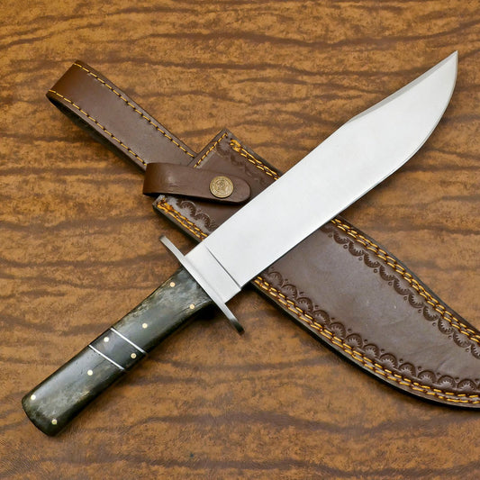 Handmade 12-Inch D2 Steel Full Tang Giant Bowie Hunting & Camping Knife