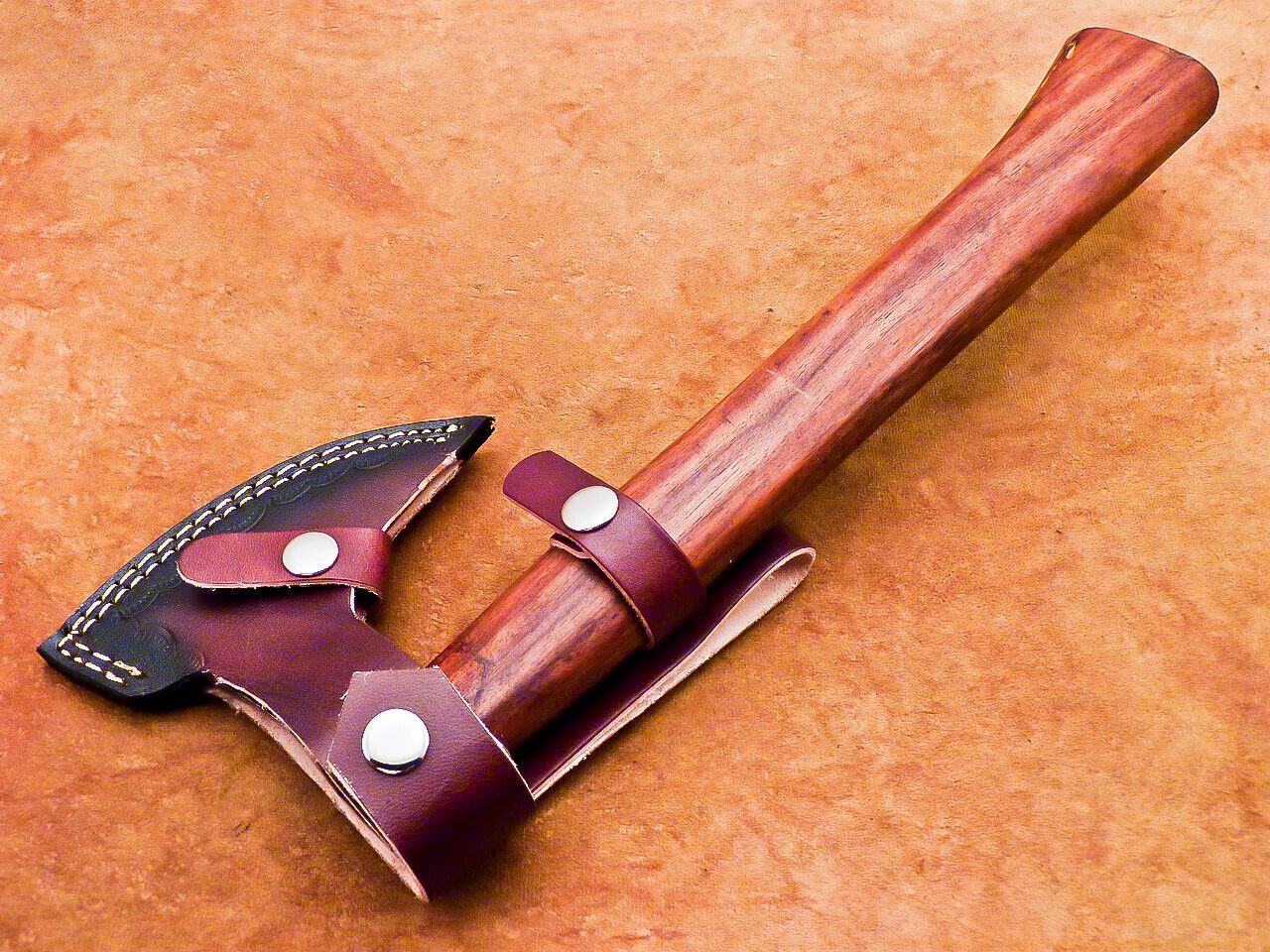 Handmade Carbon Steel Viking Axe – Bearded Camping Hatchet Tomahawk 16"