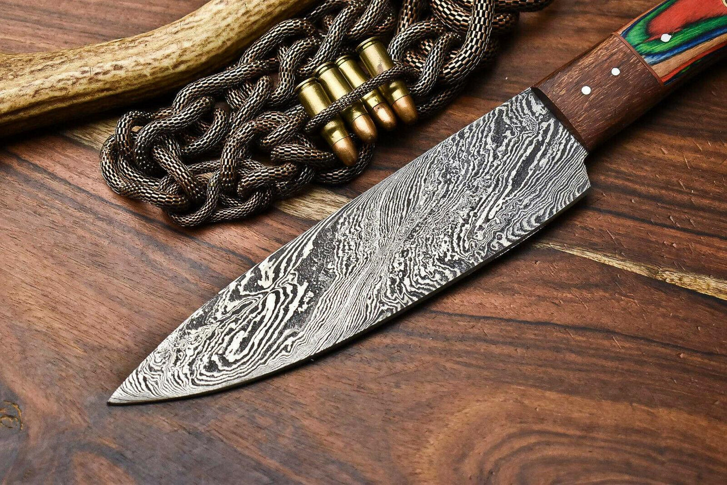 Hand Made Damascus Steel Blade Chef Kitchen Full Tang Knife | Handmade Premium Knive