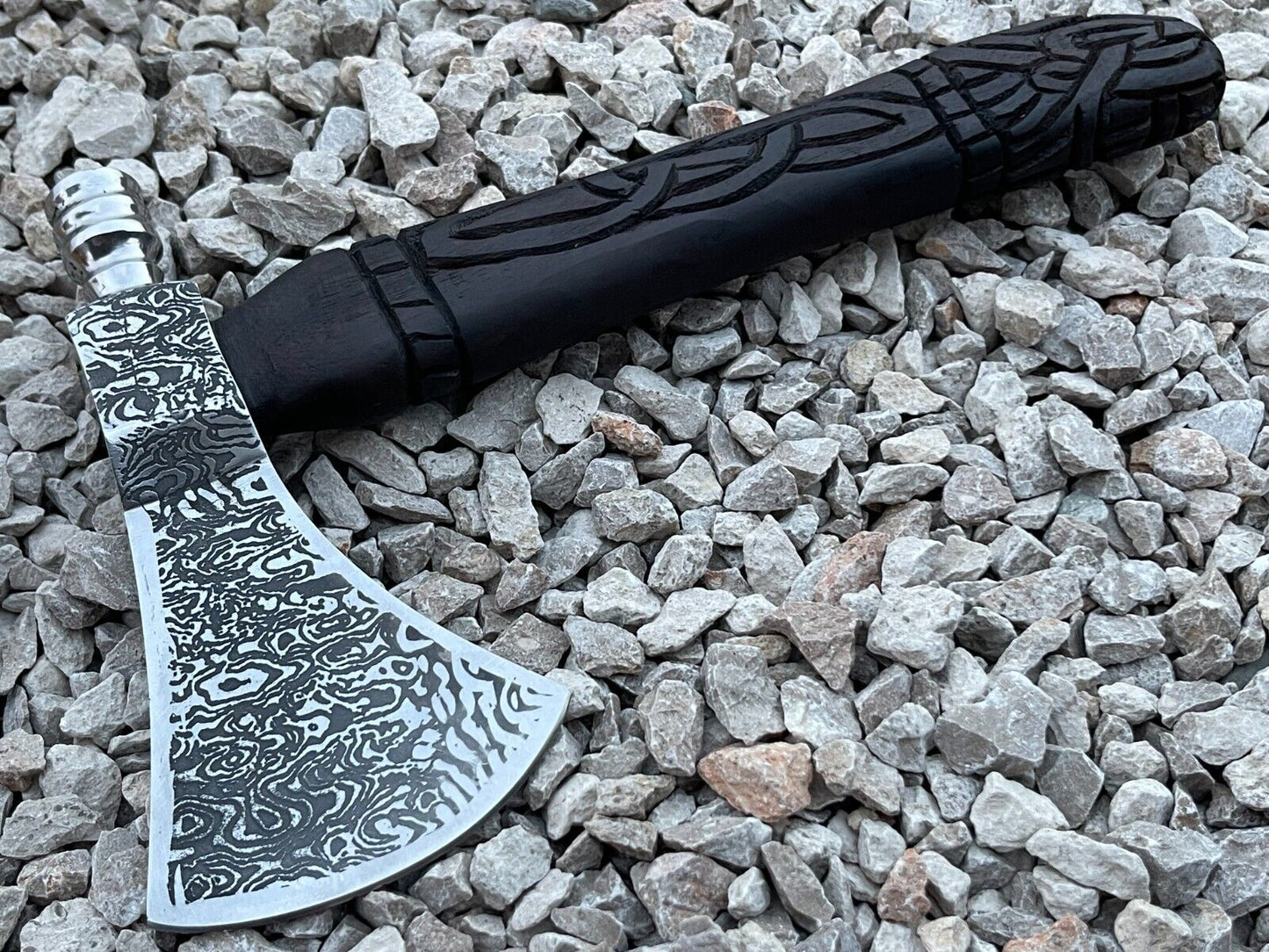 Handmade Carbon Steel Viking Axe 12.5 Inch Ash Wood Handle