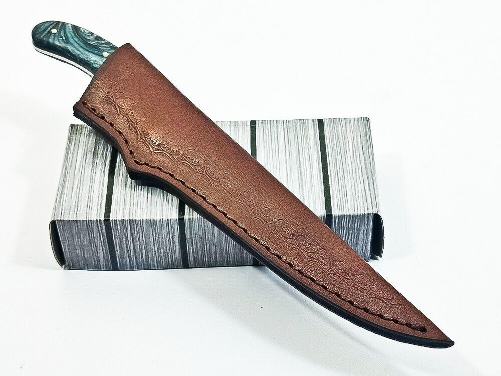 Handmade D2 Steel Fillet Knife Full Tang Camping Hunting Knife Best Fillet Knife W/Sheath