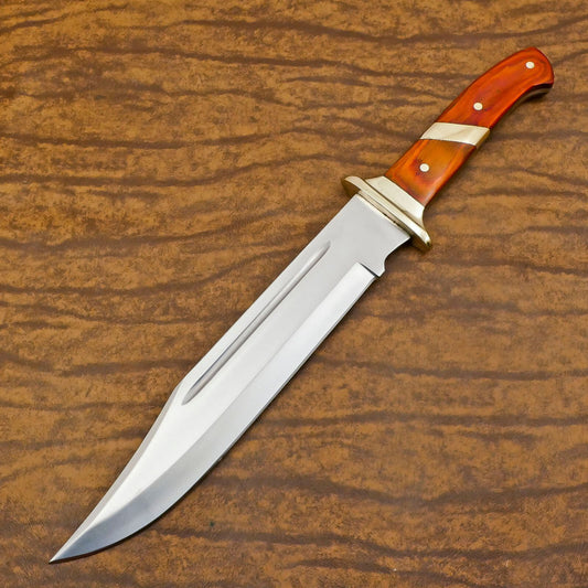Handmade D2 Steel Full Tang Huge Bowie Knife – 12-Inch Hunting & Sport Blade