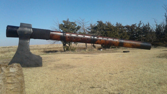 Custom Bearded Viking Battle Axe | Functional Hand-Forged Weapon