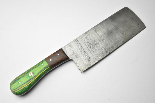 12" Handmade Damascus Blade Full Tang Chopper Chef Knife – Hand Forged