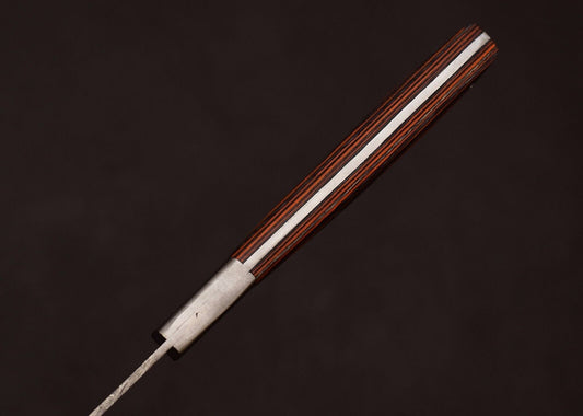 Damascus Steel Chef & Hunting Knife 8" Blade Pakka Wood Handle + Sheath