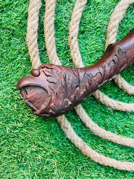 Forged Viking Bearded Tomahawk Axe with Carbon Steel Blade and Wooden Handle 24 Inch