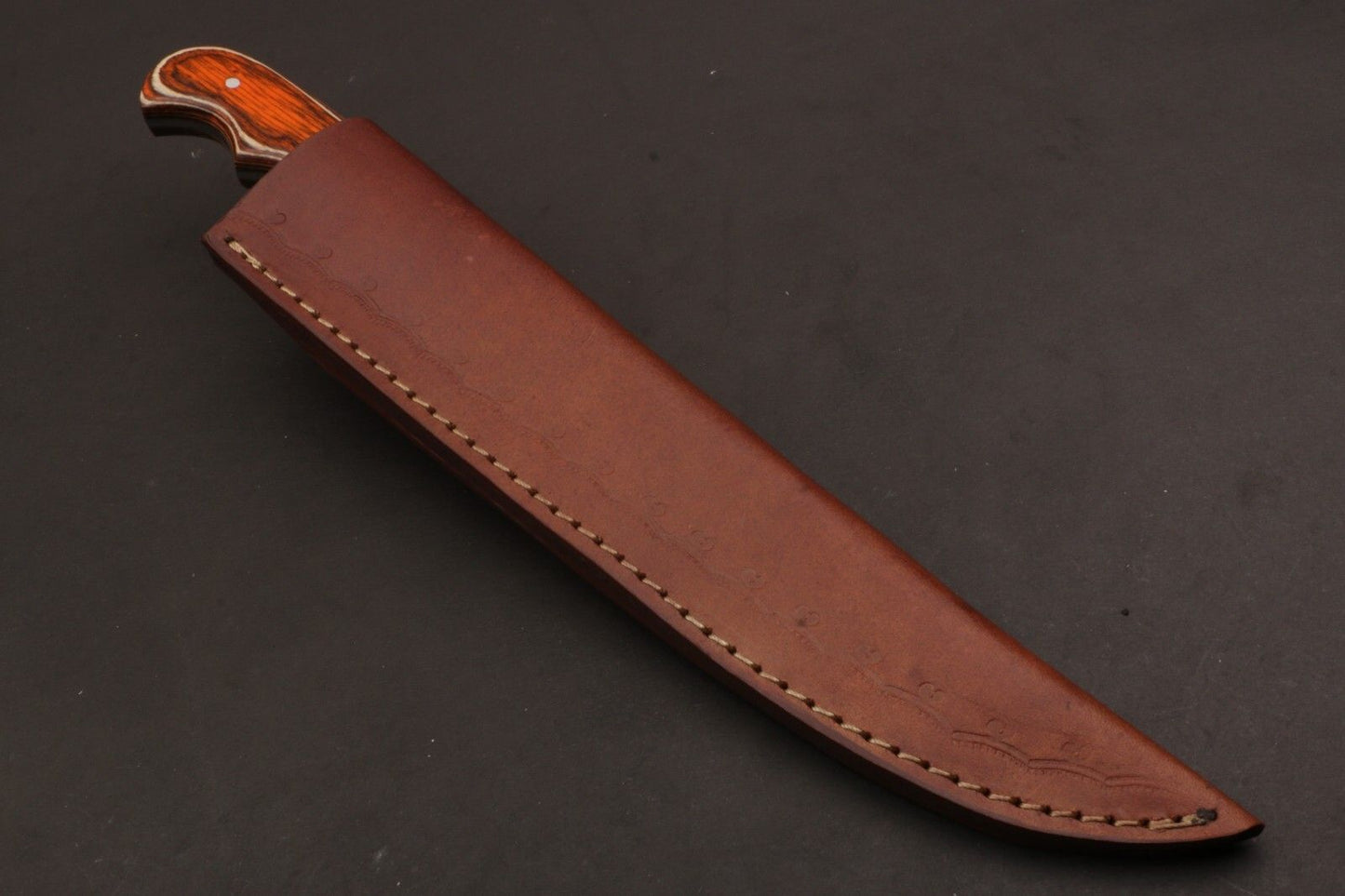 12" Custom Hand Forged Twist Damascus Fillet Knife Damascus Steel Fillet Knife W/Sheath