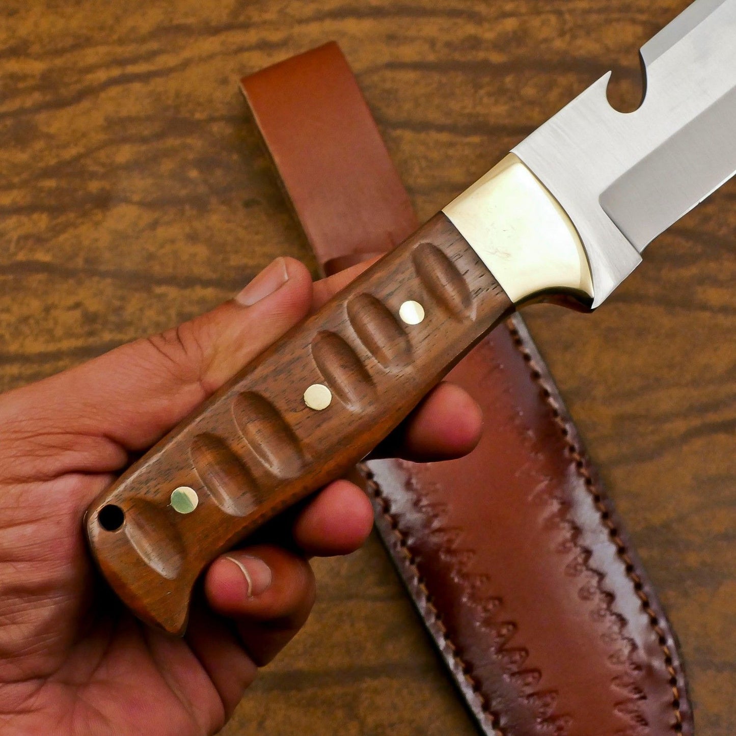 Trailblazer 12-Inch D2 Steel Full Tang Bowie Hunting Sport Knife