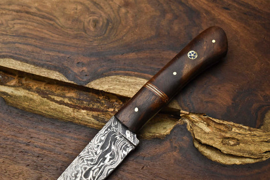 8" Handmade Damascus Steel Chef Knife – Full Tang Kitchen Knife