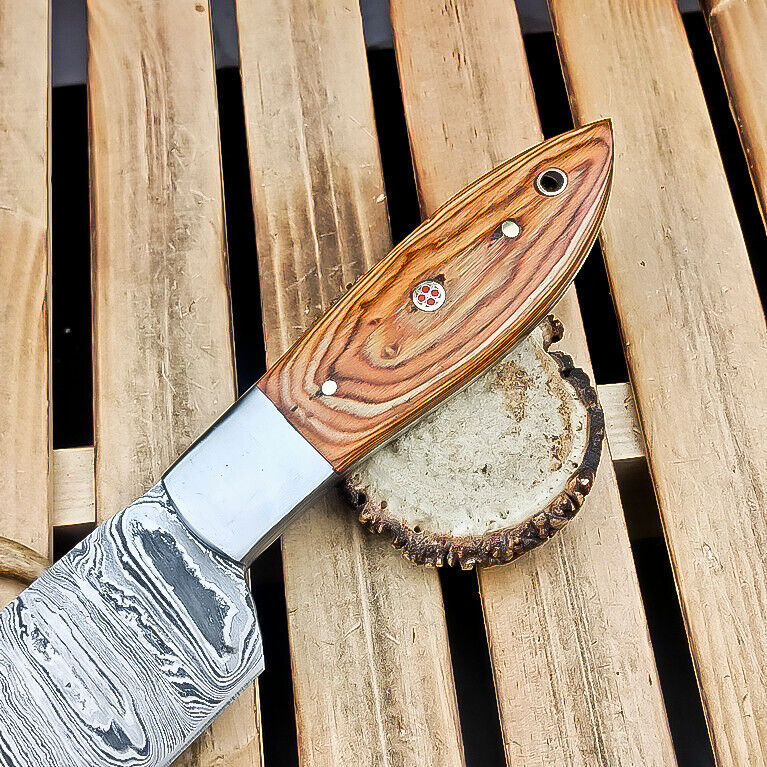CUSTOM Handmade Damascus Steel Chef Knife – Fixed Blade Hunting & Kitchen Knife