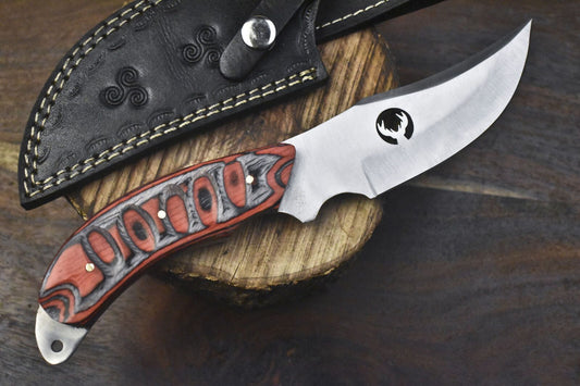 Hand Forged Skinner Knife 440C Steel with Hardwood Handle Tactical Hunting Knife