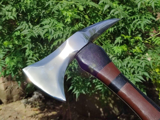 Handmade Rare Art Viking Camp Throwing Axe 19 Inch D2 Steel with Ashwood Handle