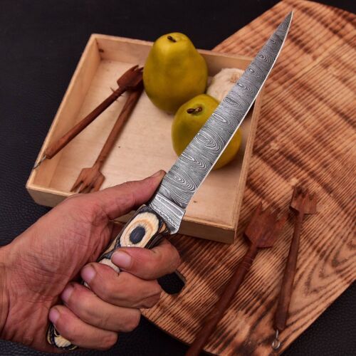 12” Handmade Damascus Steel Chef Fillet Knife – Twist Pattern Blade