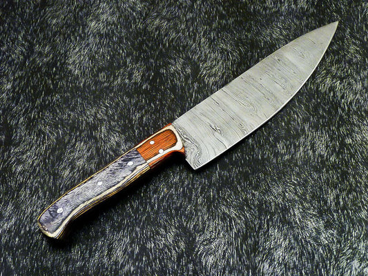 13" Handmade Damascus Steel Chef Knife – Professional Kitchen Blade with Hardwood Handle