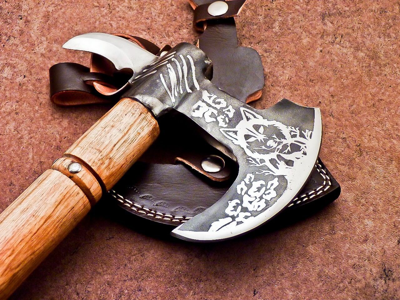 Handmade 20-Inch Viking Bearded Axe – Carbon Steel Camping and Hunting Tomahawk