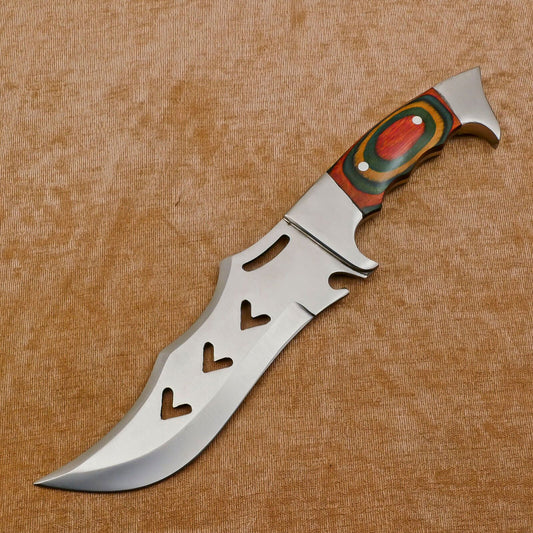 Hand Made D2 Steel Full Tang 11-Inch Bowie Hunting Knife – Steel Guard