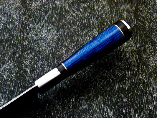 11" Custom Hand Forged Damascus Steel Chef Knife Kitchen Knife with Hardwood Handle