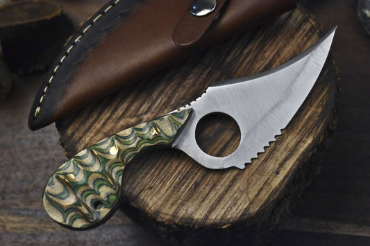 Handmade Skinner Knife AUS-8 Steel with Hardwood Handle – Survival & Outdoor Gift