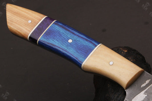 13" Fire Storm Custom Handmade Damascus Steel Classic Chef's Kitchen Knife