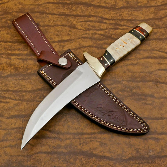Handmade D2 Steel Bowie Knife | Full Tang Hunting & Sporting Knife 12"