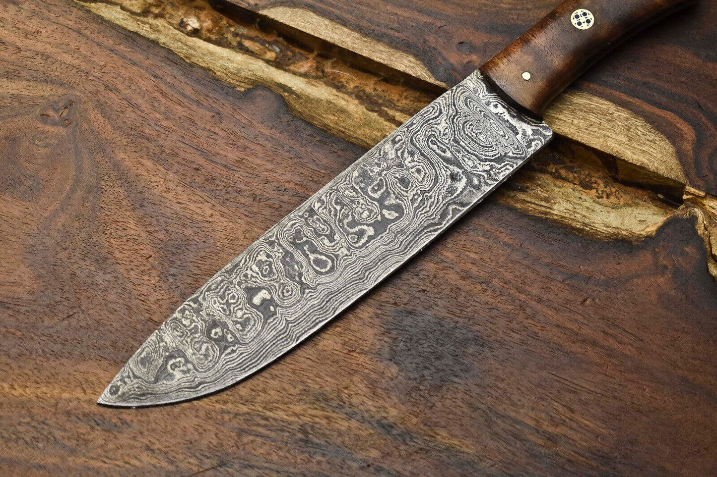 11.0" Handmade Damascus Steel Blade Kitchen Chef Full Tang Knife