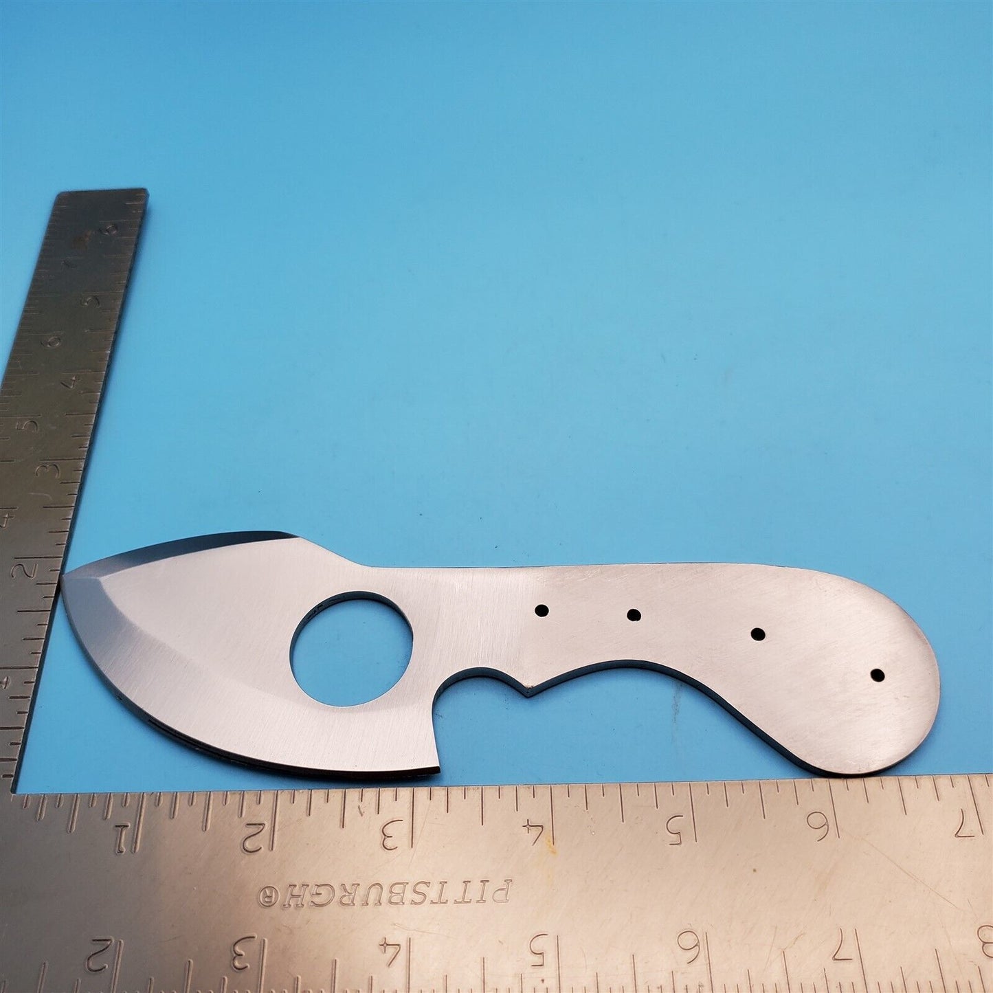 Fixed Blade Knife Blank – 7" Full Tang Stainless Skinner DIY Maker Blade