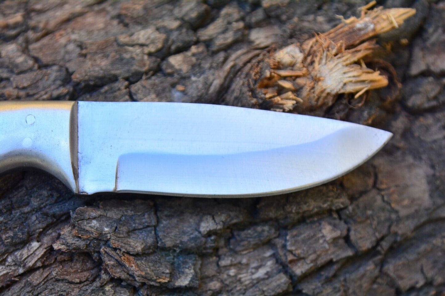 9" Handmade Skinner Knife – Stainless Steel Blade, Wooden Handle, Leather Sheath