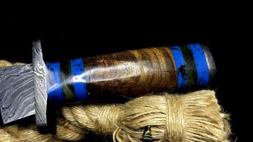 Heritage Forge 15 Inch Wingy Wood Handle Damascus Steel Kukri Hunting Knife