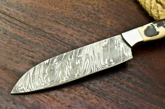 Handmade Damascus Steel Chef Kitchen Full Tang Knife – Corian Handle
