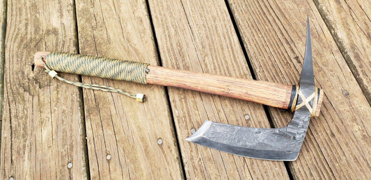 Hand-Forged Viking War Hammer Tomahawk | 4140 Tool Steel Skull Crusher