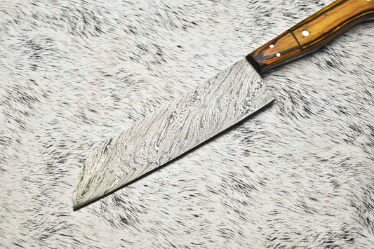 Cutlery Salvation Handmade Damascus Blade Kitchen Full Tang Chef Knife – 10" Overall, 384-Layer Forged Steel, Professional Sharpened Edge