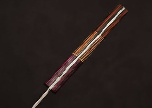 Custom Full Tang Damascus Steel Kitchen & Hunting Knife 8" Blade Pakka Wood Handle