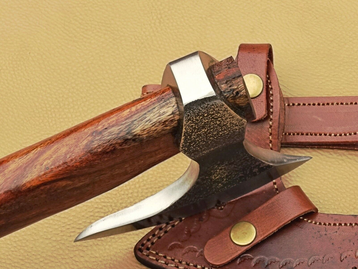 Handmade Carbon Steel Bearded Axe | Viking Axe | Functional Axe With Sheath