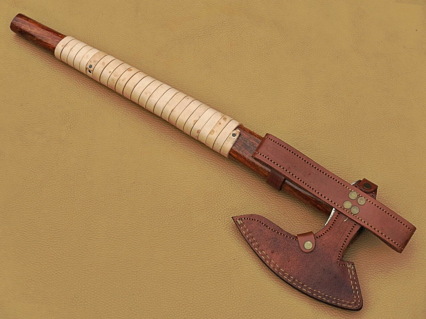 Handmade Carbon Steel Bearded Axe | Viking Axe | Functional Axe With Sheath