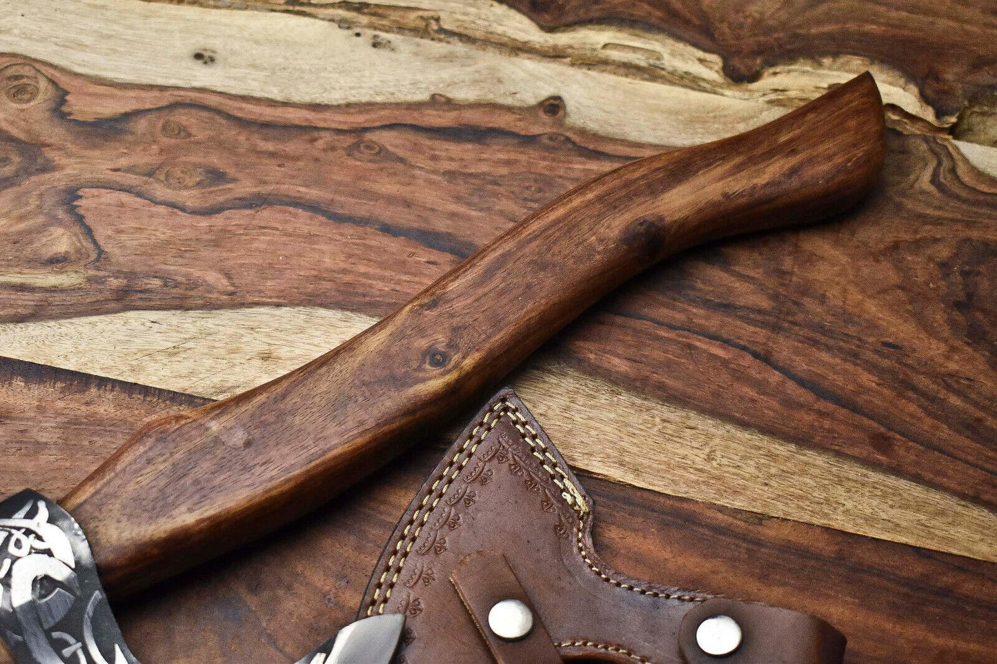 Custom Handmade Laser Etched Viking Axe – High Carbon Steel Hatchet