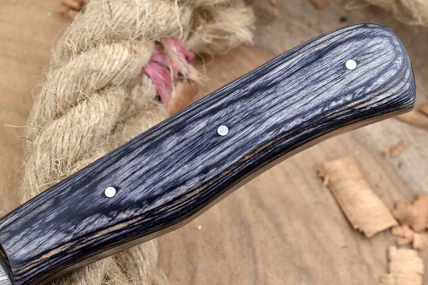 Hand Forged Damascus Steel Chef Knife | Custom Black Dollar Sheet Handle
