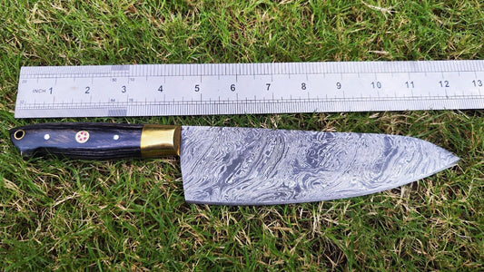 Custom Handmade Damascus Steel Kitchen Knife | Full Tang Chef & Fillet Knife Gift 2024