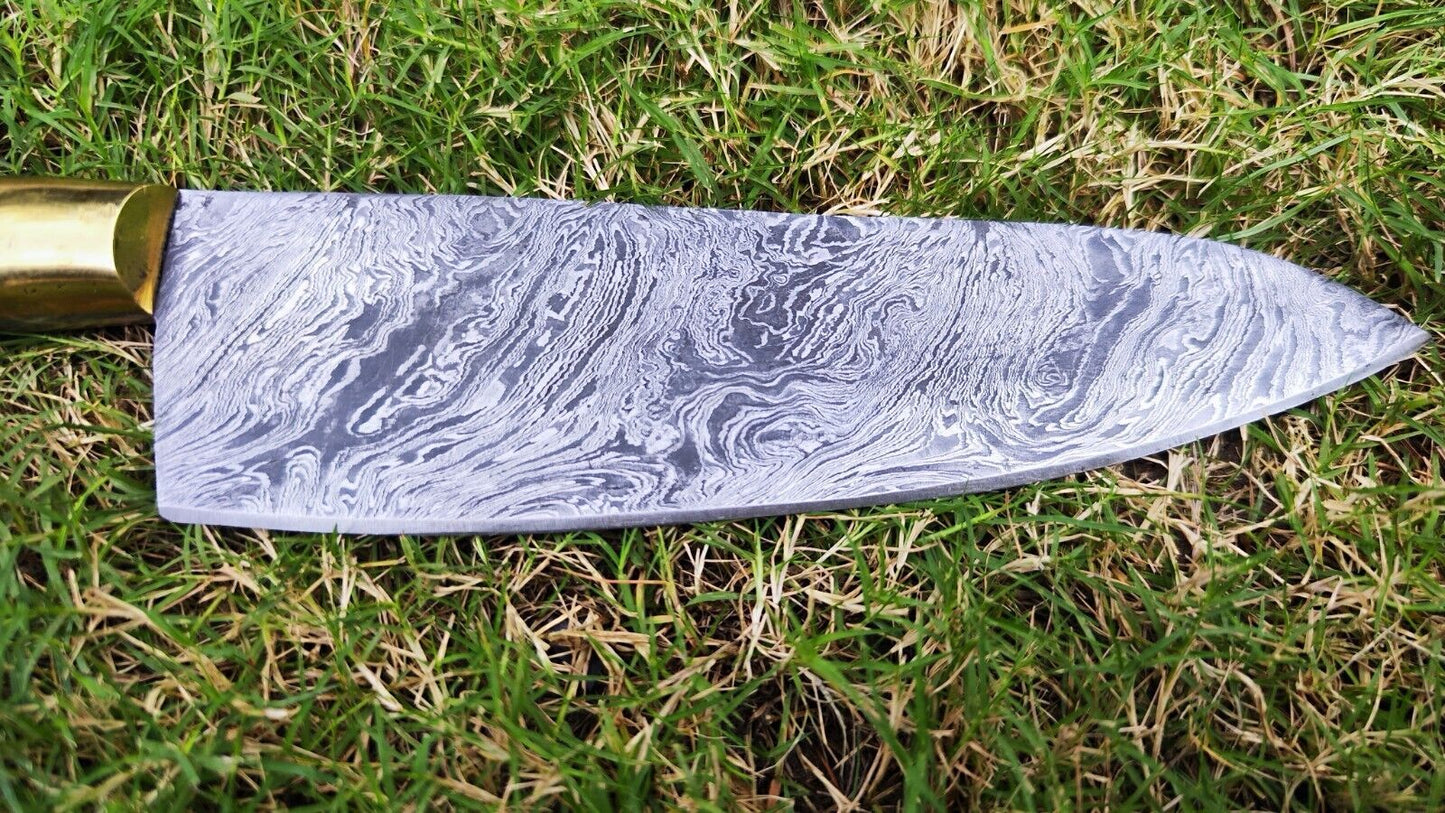 Custom Handmade Damascus Steel Kitchen Knife | Full Tang Chef & Fillet Knife Gift 2024