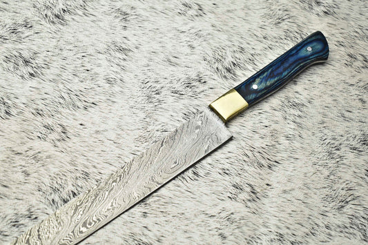 Handmade Damascus Steel Blade Chef Full Tang Kitchen Knife