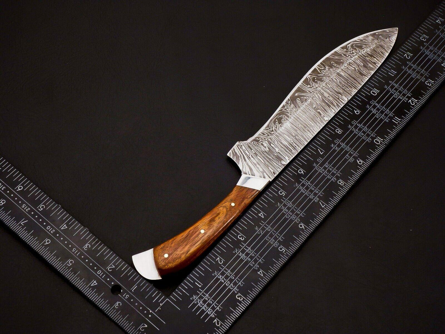 Custom Hand Forged Damascus Steel Full Tang Chef Knife Set