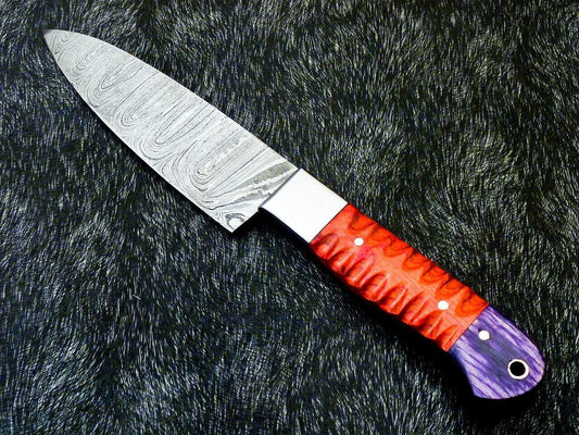 10" Hand Forged Damascus Steel Chef Knife Kitchen Knife