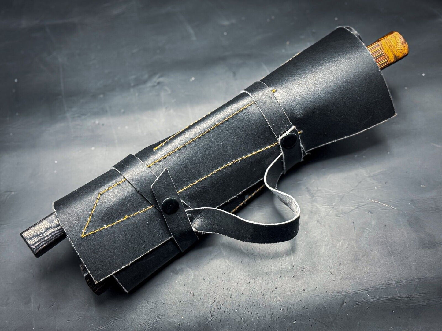 Custom Handmade Damascus Steel Chef Knife Set with Leather Sheath – Hunting and Kitchen Collection