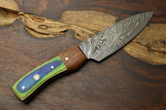 Premium Handmade Damascus Steel Chef Knife – Full Tang Kitchen Cutlery