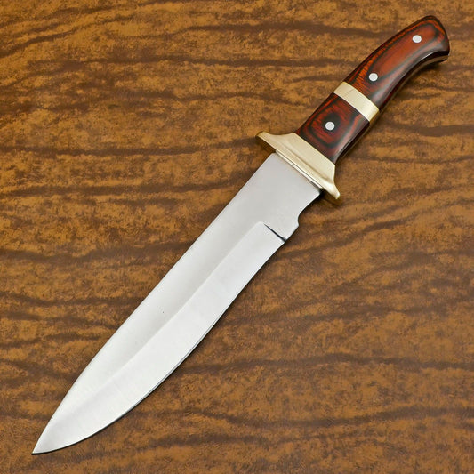 Handcrafted D2 Steel Full Tang Bowie Knife | 12" Hunting & Outdoor Sport Blade