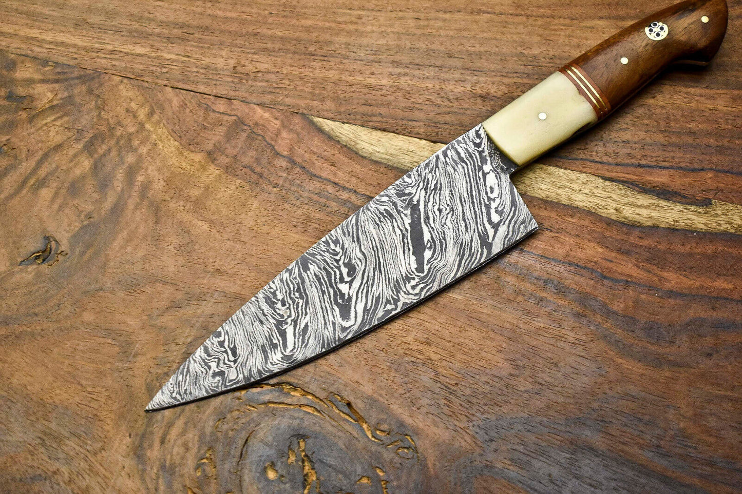 Handmade Damascus Steel Blade Chef Knife Full Tang Sport Knife
