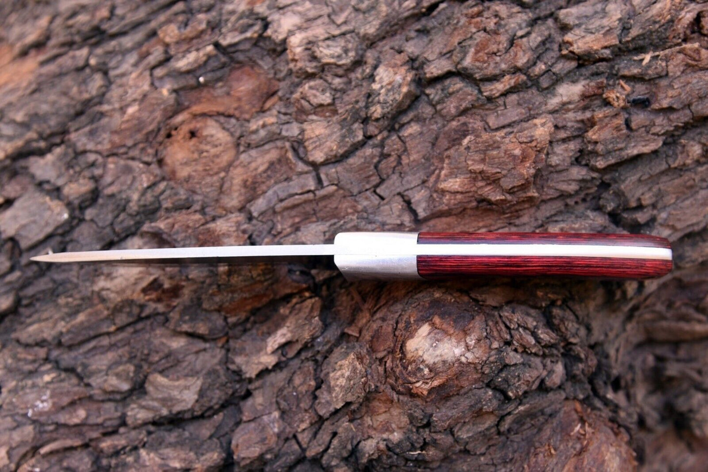 Handmade Skinner Knife – Stainless Steel Survival & Camping Blade with Wooden Handle and Cover