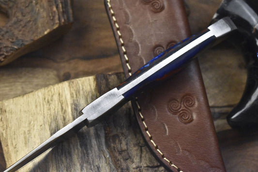 9" Handmade Skinner Knife | ATS-34 Steel Blade | Micarta Handle with Steel Bolster | Outdoor & Hunting